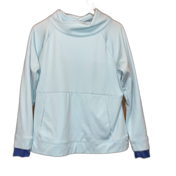 Champion Women's L Duo Fold Warm CTRL Light Blue Performance Crewneck Sweatshirt - Picture 1 of 7